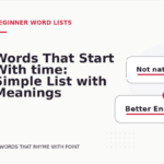Words That Start With time: Simple List with Meanings