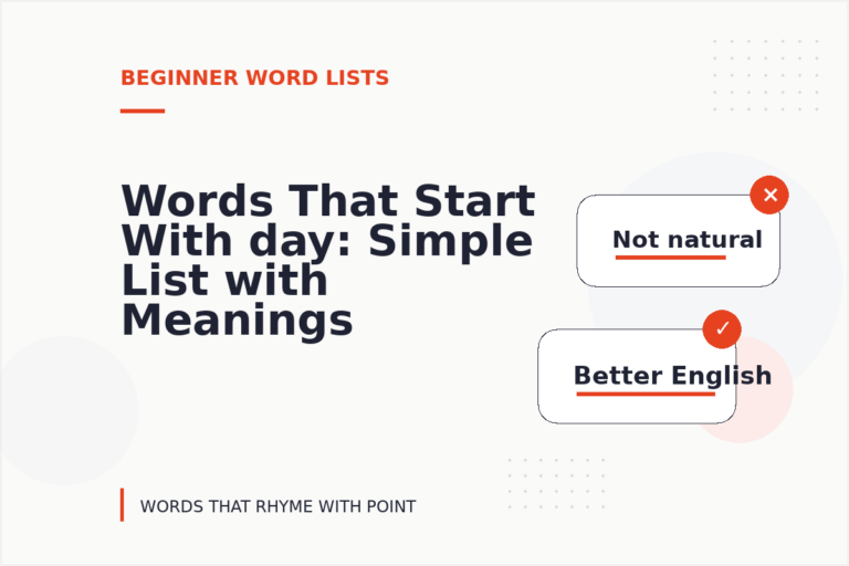 Words That Start With day: Simple List with Meanings