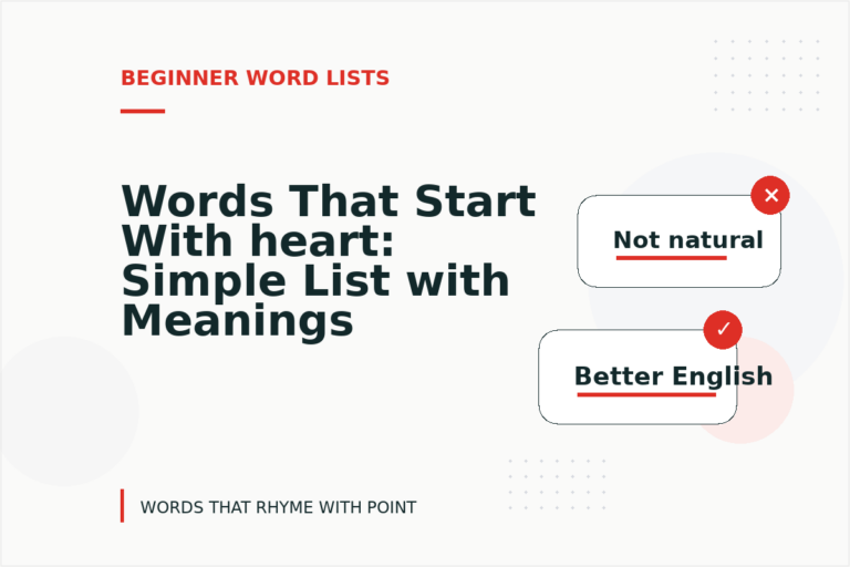 Words That Start With heart: Simple List with Meanings