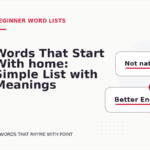 Words That Start With home: Simple List with Meanings