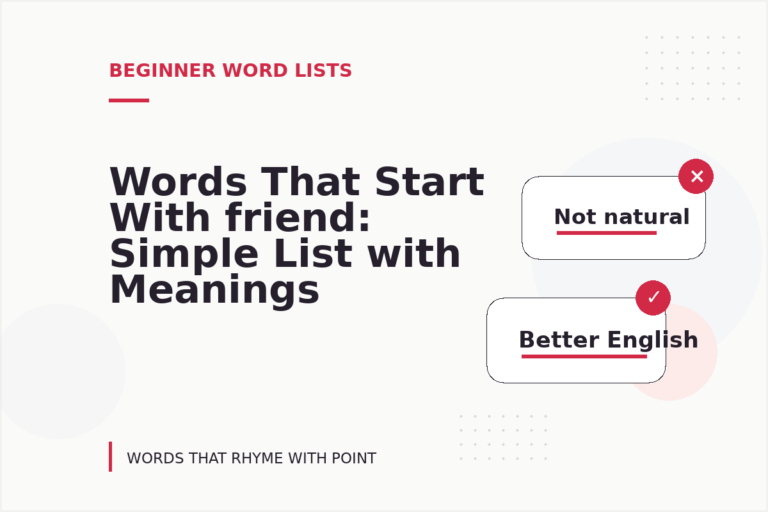 Words That Start With friend: Simple List with Meanings