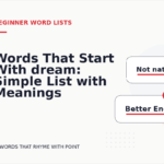 Words That Start With dream: Simple List with Meanings