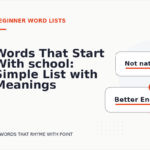 Words That Start With school: Simple List with Meanings