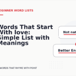 Words That Start With love: Simple List with Meanings