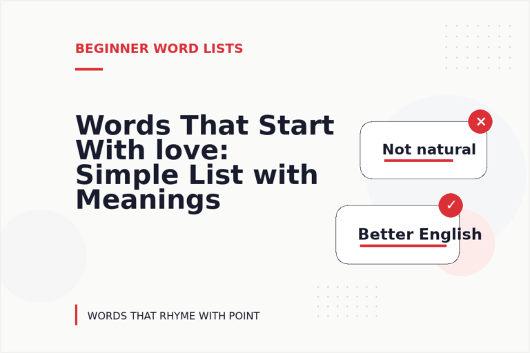 Words That Start With love: Simple List with Meanings Words That Start With love: Simple List with Meanings
