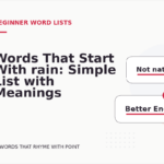 Words That Start With rain: Simple List with Meanings