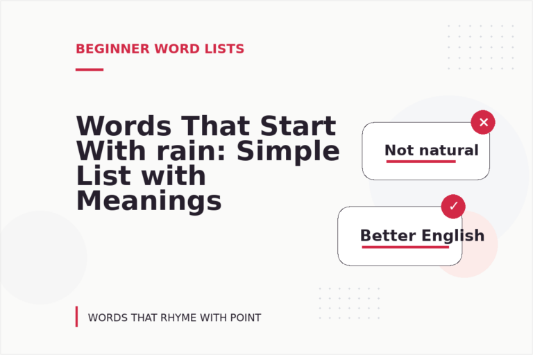 Words That Start With rain: Simple List with Meanings