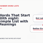 Words That Start With night: Simple List with Meanings