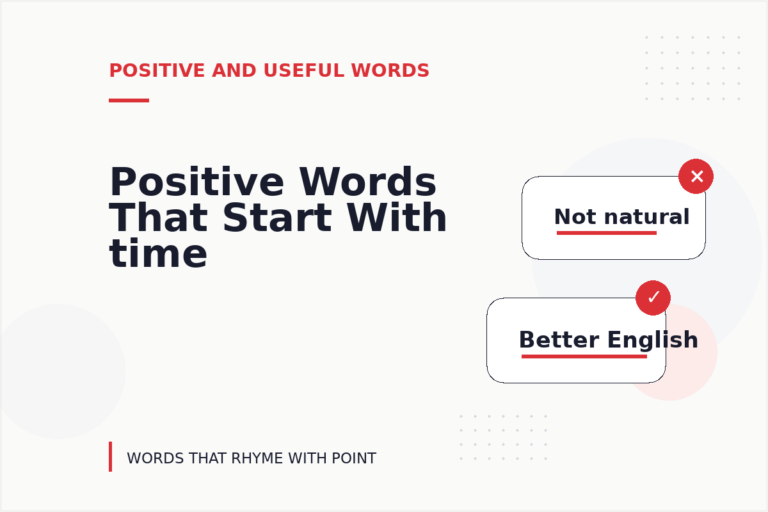 Positive Words That Start With time Positive Words That Start With time