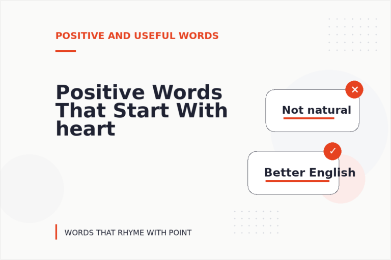 Positive Words That Start With heart