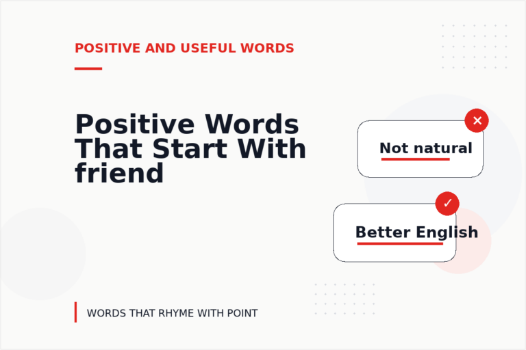 Positive Words That Start With friend