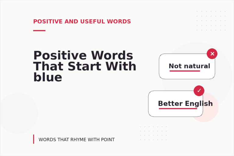 Positive Words That Start With blue