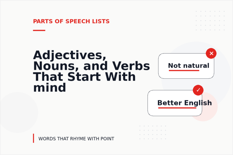 Adjectives, Nouns, and Verbs That Start With mind
