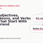 Adjectives, Nouns, and Verbs That Start With friend