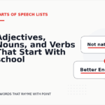 Adjectives, Nouns, and Verbs That Start With school