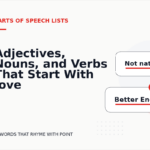 Adjectives, Nouns, and Verbs That Start With love