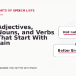 Adjectives, Nouns, and Verbs That Start With rain