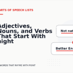 Adjectives, Nouns, and Verbs That Start With night