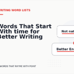Words That Start With time for Better Writing