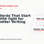 Words That Start With light for Better Writing
