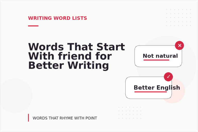 Words That Start With friend for Better Writing