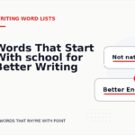 Words That Start With school for Better Writing