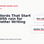 Words That Start With rain for Better Writing