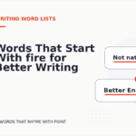Words That Start With fire for Better Writing